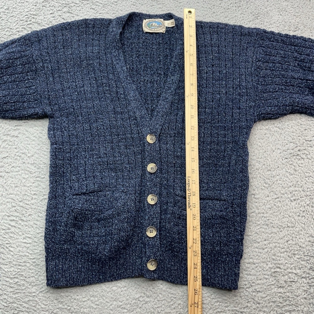 Environmental Clothing Cardigan Sweater Mens M Wool Vintage USA Made GrandpaCore - Picture 4 of 6